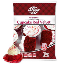 PRÉ MISTURA PARA CUPCAKE RED VELVET - 1KG - COD: 4183<br>