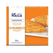 MARGARINA RICCA FOLHADA PLACA - 2KG - COD: 724<br>